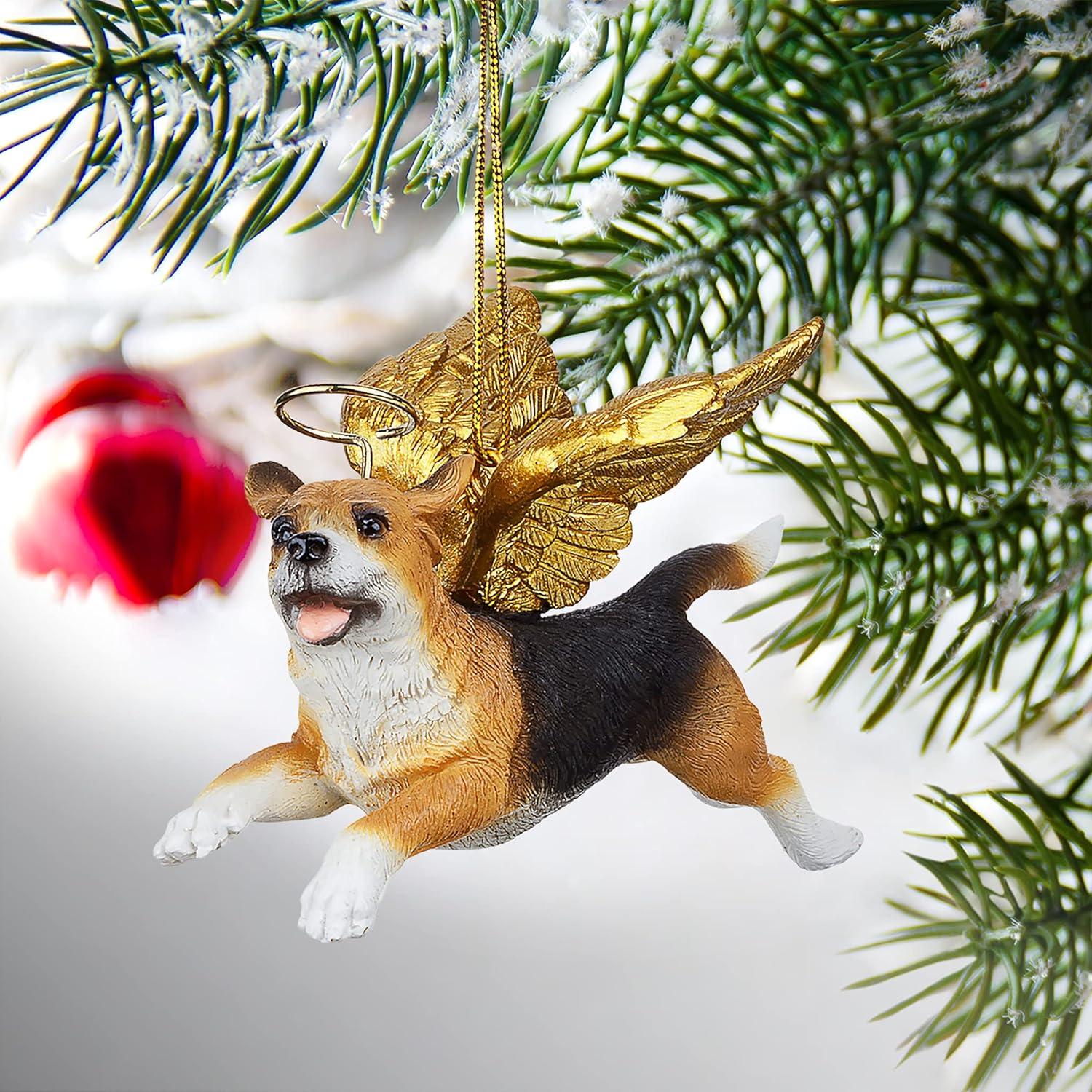 image:imageChristmas Tree Ornaments Honor The Pooch Boxer Holiday Angel Dog Ornaments Christmas DecorationsAngel Beagle
