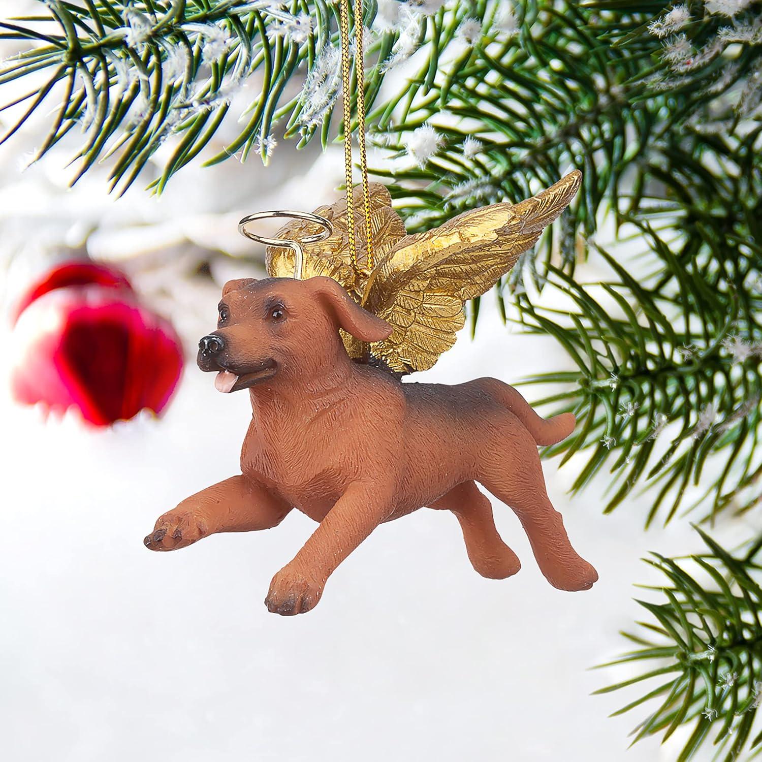image:imageChristmas Tree Ornaments Honor The Pooch Boxer Holiday Angel Dog Ornaments Christmas DecorationsAngel Dachshund