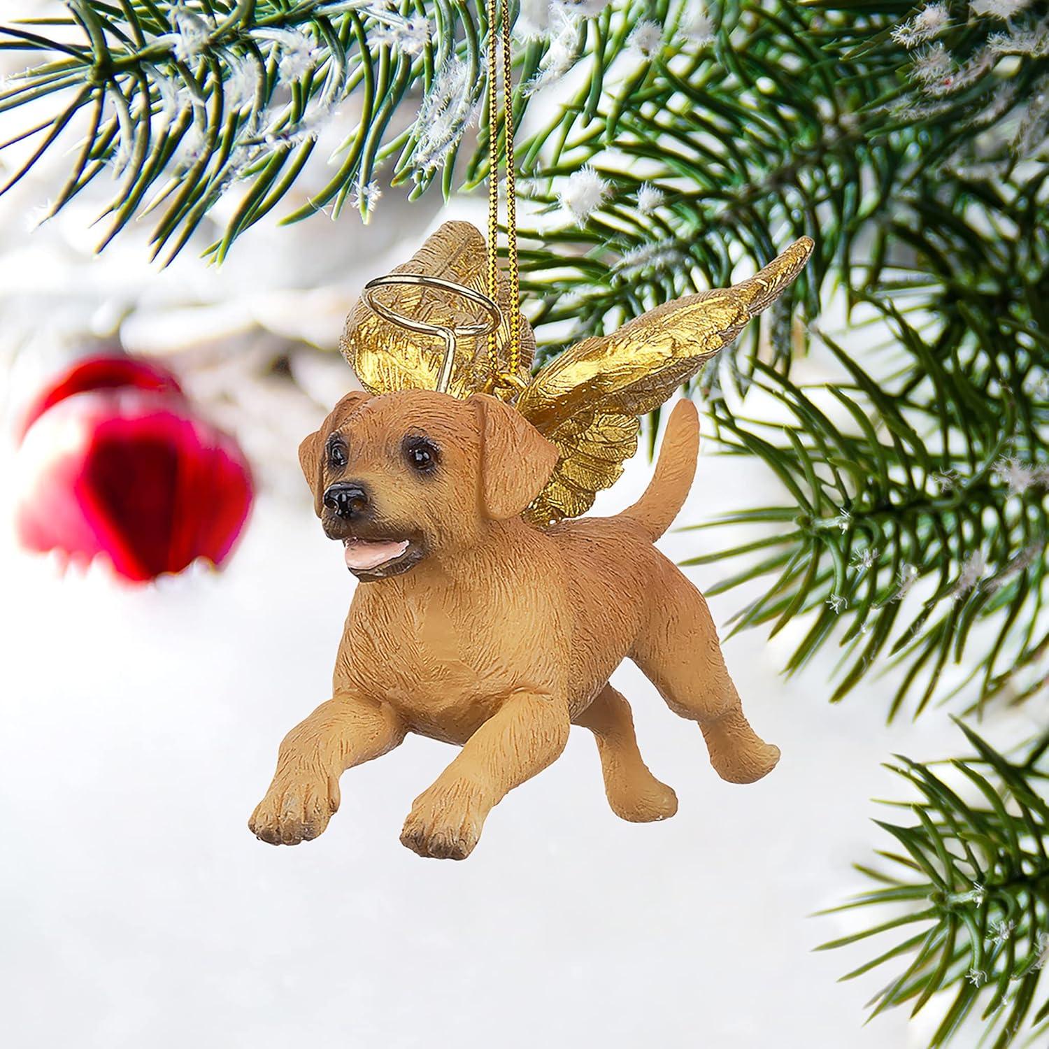image:imageChristmas Tree Ornaments Honor The Pooch Boxer Holiday Angel Dog Ornaments Christmas DecorationsAngel Golden Retriever