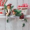 Christmas Decorations – Emmanuel, Santa’s Xmas Elf Shelf Sitter Holiday Statue(Leaf Wings)