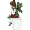 Christmas Decorations – Emmanuel, Santa’s Xmas Elf Shelf Sitter Holiday Statue(Leaf Wings)