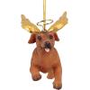 Christmas Tree Ornaments – Honor The Pooch Boxer Holiday Angel Dog Ornaments – Christmas Decorations(Angel Dachshund)