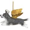 Christmas Tree Ornaments – Honor The Pooch Boxer Holiday Angel Dog Ornaments – Christmas Decorations(Angel Siberian Husky)