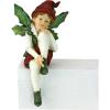 Christmas Decorations – Emmanuel, Santa’s Xmas Elf Shelf Sitter Holiday Statue(Leaf Wings)