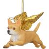 Christmas Tree Ornaments – Honor The Pooch Boxer Holiday Angel Dog Ornaments – Christmas Decorations(Angel Chihuahua)