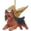 Christmas Tree Ornaments – Honor The Pooch Boxer Holiday Angel Dog Ornaments – Christmas Decorations(Angel Yorkie)