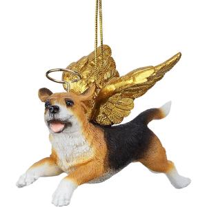 Christmas Tree Ornaments – Honor The Pooch Boxer Holiday Angel Dog Ornaments – Christmas Decorations(Angel Beagle)
