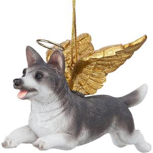 Christmas Tree Ornaments – Honor The Pooch Boxer Holiday Angel Dog Ornaments – Christmas Decorations(Angel Siberian Husky)