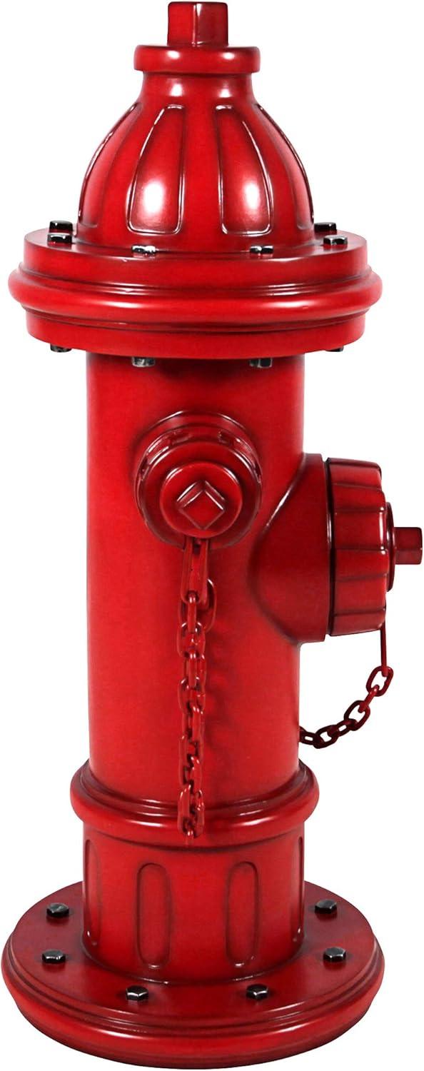 image:imageDesign Toscano Dogs Second Best Friend Fire Hydrant Pee Post IndoorOutdoor Statue Medium 14 Inch Tall Cast Stone Resin Red Painted FinishFire Hydrant