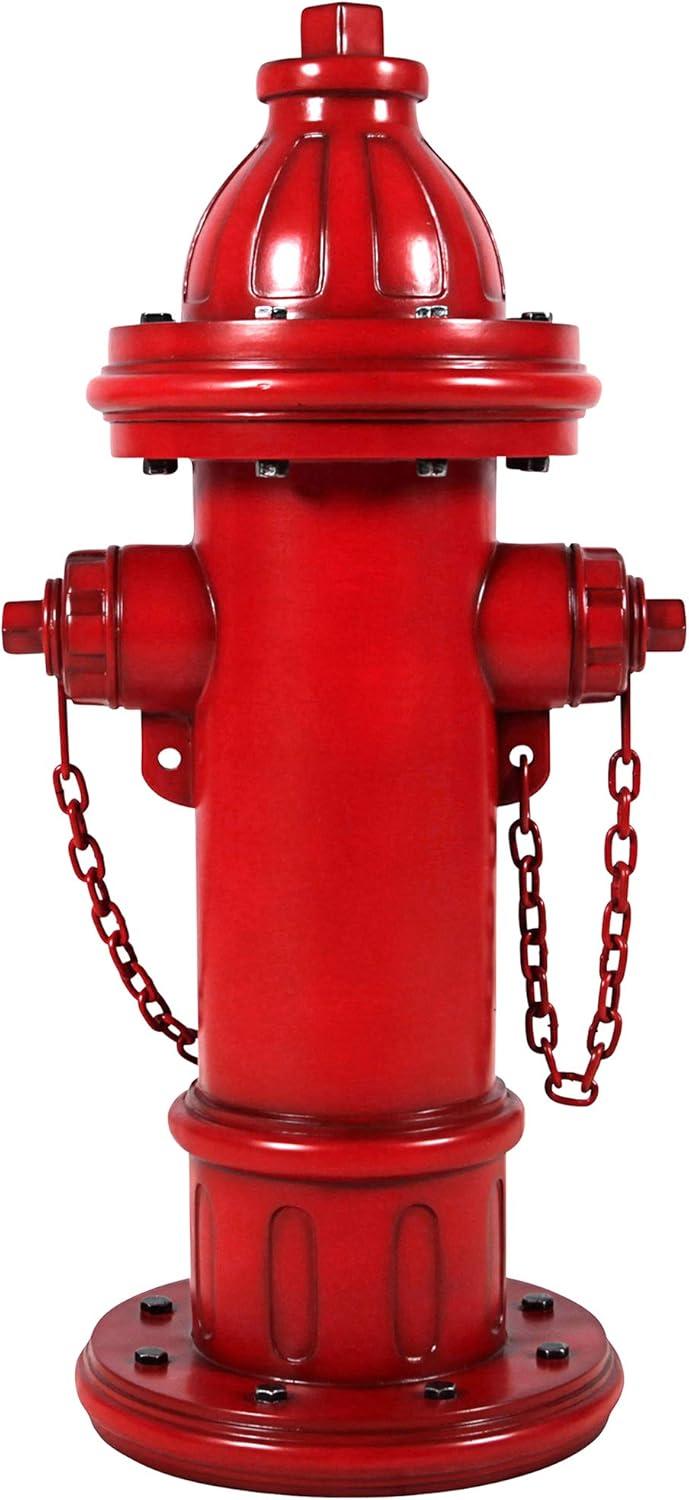 image:imageDesign Toscano Dogs Second Best Friend Fire Hydrant Pee Post IndoorOutdoor Statue Medium 14 Inch Tall Cast Stone Resin Red Painted FinishFire Hydrant