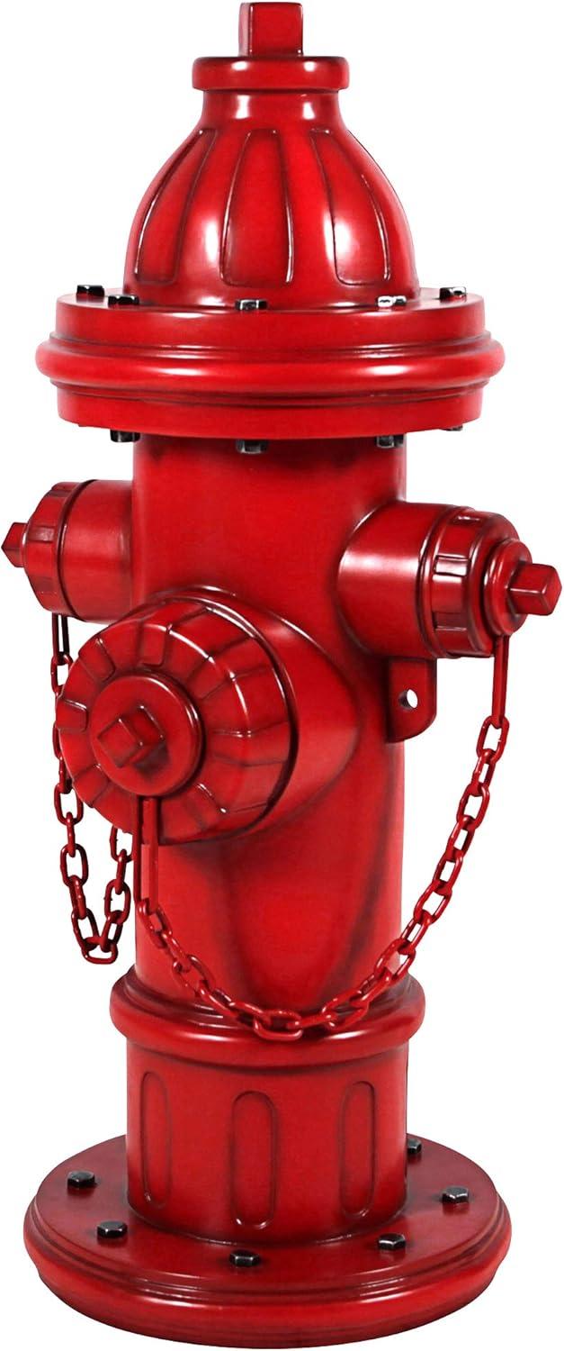 image:imageDesign Toscano Dogs Second Best Friend Fire Hydrant Pee Post IndoorOutdoor Statue Medium 14 Inch Tall Cast Stone Resin Red Painted FinishFire Hydrant