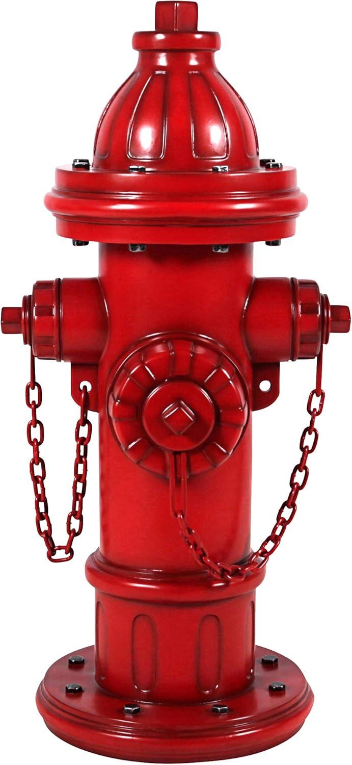 image:imageDesign Toscano Dogs Second Best Friend Fire Hydrant Pee Post IndoorOutdoor Statue Medium 14 Inch Tall Cast Stone Resin Red Painted FinishFire Hydrant