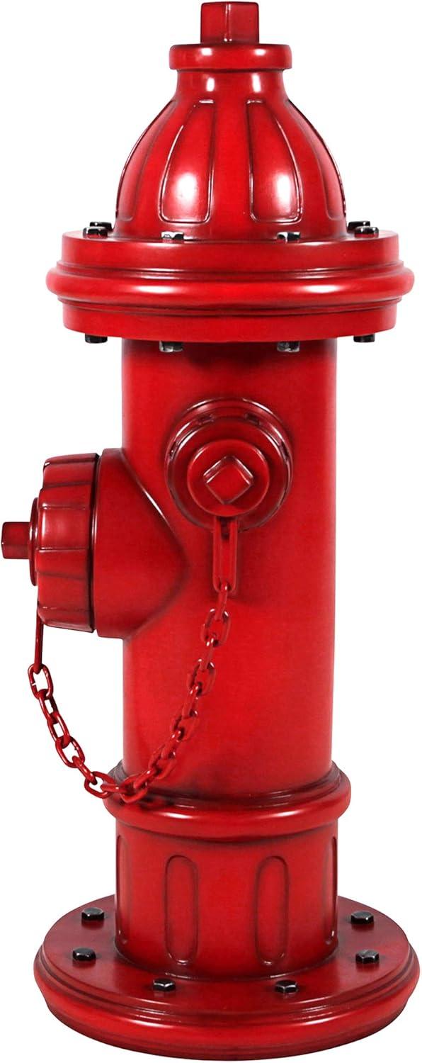 image:imageDesign Toscano Dogs Second Best Friend Fire Hydrant Pee Post IndoorOutdoor Statue Medium 14 Inch Tall Cast Stone Resin Red Painted FinishFire Hydrant