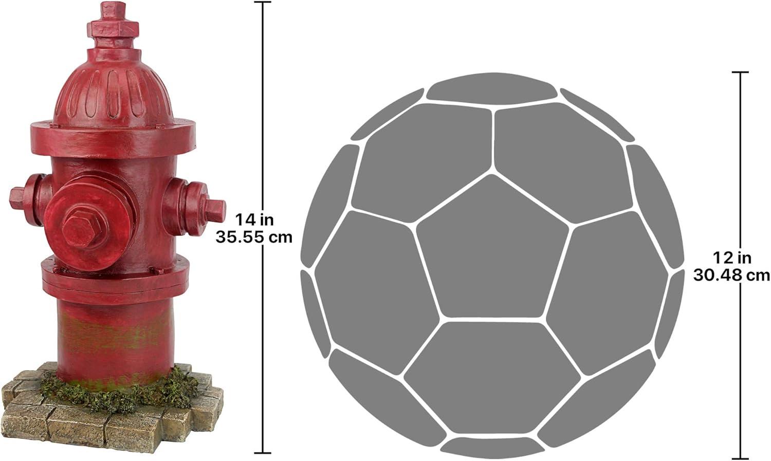 image:imageDesign Toscano Dogs Second Best Friend Fire Hydrant Pee Post IndoorOutdoor Statue Medium 14 Inch Tall Cast Stone Resin Red Painted FinishFire Hydrant