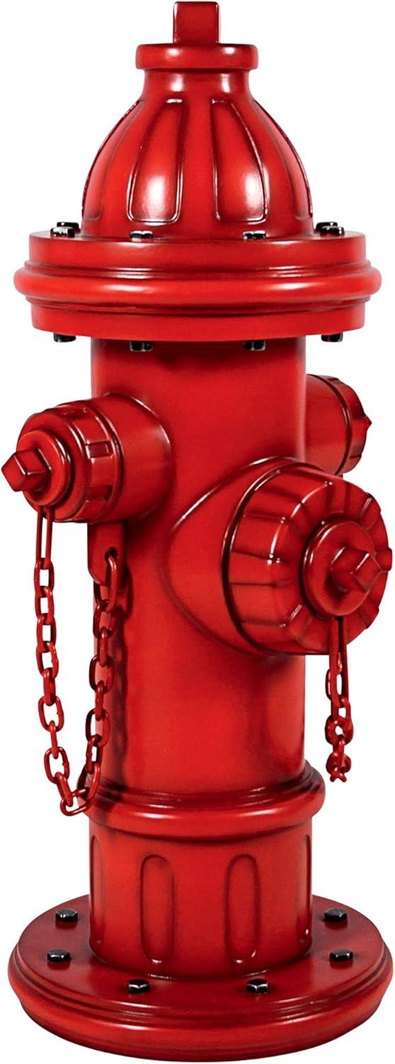 image:imageDesign Toscano Dogs Second Best Friend Fire Hydrant Pee Post IndoorOutdoor Statue Medium 14 Inch Tall Cast Stone Resin Red Painted FinishFire Hydrant
