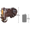 Design Toscano Elephant Wall Sconce – Set of Two, 12 Inch(Single)