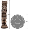 Design Toscano Tiki of the Luau Totem Pole Tropical Decor Indoor/Outdoor Garden Statue, 23 inches tall, Cast Stone Resin, Woodtone Finish(The Luau)