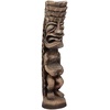 Design Toscano Tiki of the Luau Totem Pole Tropical Decor Indoor/Outdoor Garden Statue, 23 inches tall, Cast Stone Resin, Woodtone Finish(The Luau)