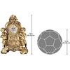 Design Toscano Remy Cherubs Angel Mantel Clock, 13 inches wide, 19 inches tall, Cast Stone Resin, Antique Gold Finish