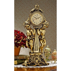 Design Toscano Amboise Twin Cherubs Mantle Clock, gold