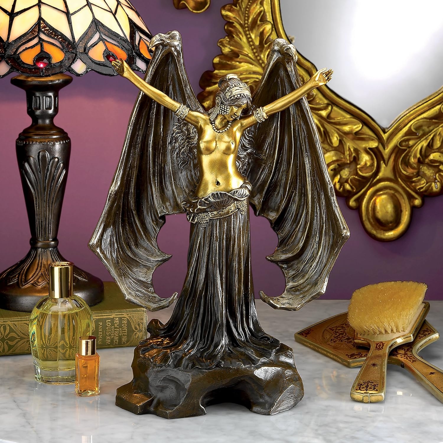 image:imageDesign Toscano QS34759 Mistress of the Night Dark Angel Statue bronze
