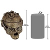 Design Toscano CL6067 Steampunk Skull Containment Vessel Gothic Stash Box Statue, Antique Brass