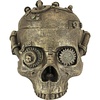 Design Toscano CL6067 Steampunk Skull Containment Vessel Gothic Stash Box Statue, Antique Brass
