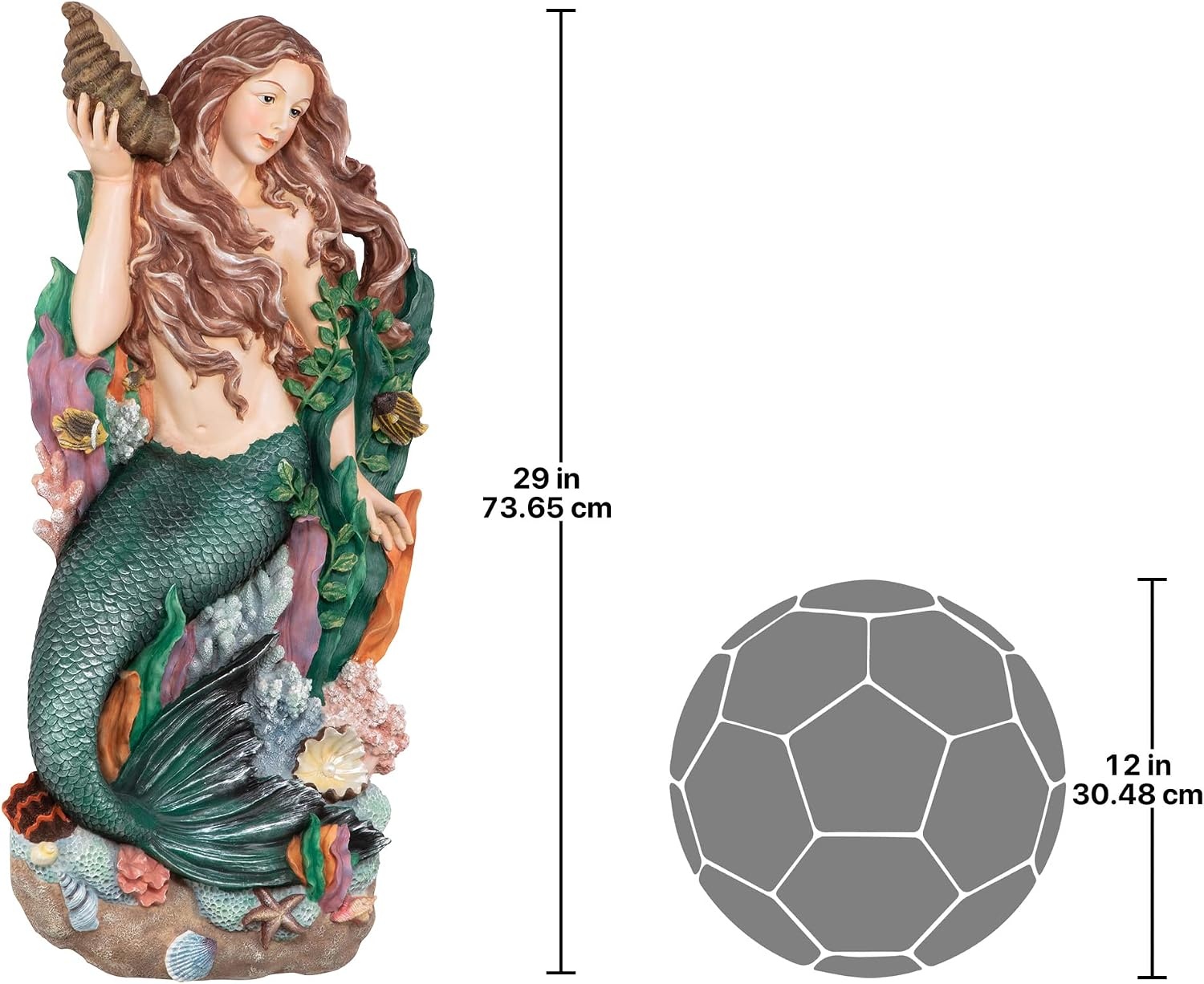 image:imageDesign Toscano Sounds of The Sea Mermaid Wall Sculptures Two Tone Stone 200 x 400Melodys Cove