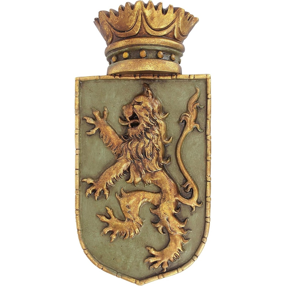image:imageDesign Toscano Rampant Lion Crest Shield Medieval Decor Wall Sculpture Single 700 x 1450Single