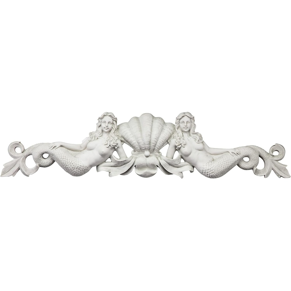 image:imageDesign Toscano Sounds of The Sea Mermaid Wall Sculptures Two Tone Stone 200 x 400Pediment