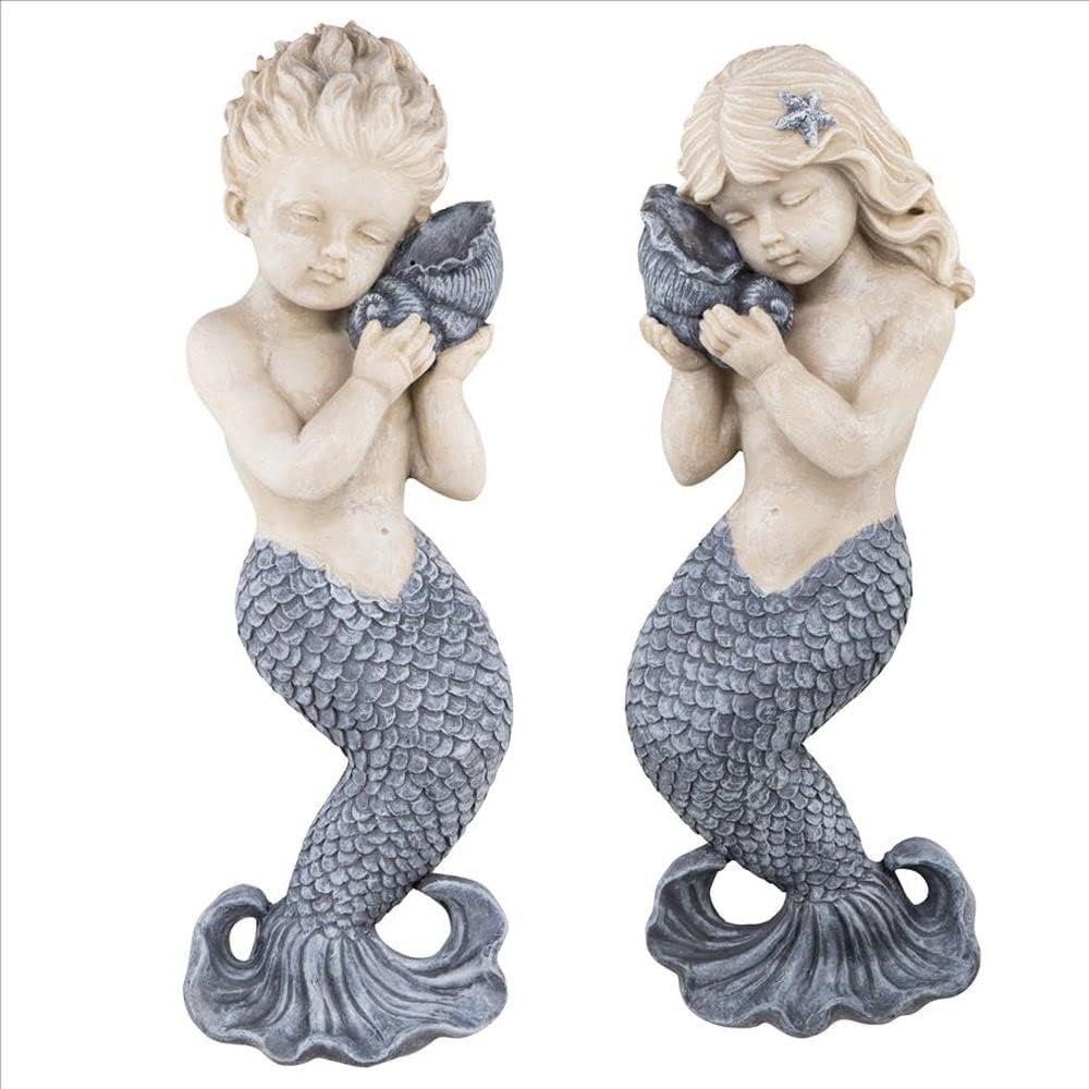 image:imageDesign Toscano Sounds of The Sea Mermaid Wall Sculptures Two Tone Stone 200 x 400Sea Sounds