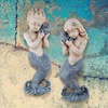 Design Toscano Sounds of The Sea Mermaid Wall Sculptures, Two Tone Stone, 2.00″ x 4.00″(Sea Sounds)