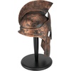 Design Toscano WJ4571 Greek Spartan Helmet Corinthian Armor Statue with Stand, 16 Inch, silver