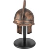 Design Toscano WJ4571 Greek Spartan Helmet Corinthian Armor Statue with Stand, 16 Inch, silver