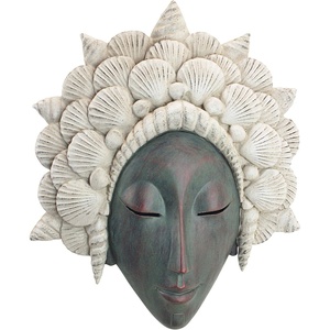 Design Toscano Sounds of The Sea Mermaid Wall Sculptures, Two Tone Stone, 2.00″ x 4.00″(Seashell Maiden)