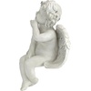 Design Toscano Angel of Contemplation Shelf Sitting Statue, 12 Inch, Polyresin, Antique Stone(Contemplation)