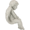 Design Toscano Angel of Contemplation Shelf Sitting Statue, 12 Inch, Polyresin, Antique Stone(Meditation)