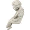 Design Toscano Angel of Contemplation Shelf Sitting Statue, 12 Inch, Polyresin, Antique Stone(Meditation)