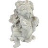 Design Toscano SH380151 Cherub Conclave Shelf Sitter Baby Angel Statue Figurine, 18 Inches Wide, 5 Inches Deep, 12 Inches Tall, Handcast Polyresin, Antique Stone Finish