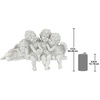 Design Toscano SH380151 Cherub Conclave Shelf Sitter Baby Angel Statue Figurine, 18 Inches Wide, 5 Inches Deep, 12 Inches Tall, Handcast Polyresin, Antique Stone Finish