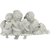 Design Toscano SH380151 Cherub Conclave Shelf Sitter Baby Angel Statue Figurine, 18 Inches Wide, 5 Inches Deep, 12 Inches Tall, Handcast Polyresin, Antique Stone Finish