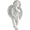 Design Toscano Angel of Contemplation Shelf Sitting Statue, 12 Inch, Polyresin, Antique Stone(Contemplation)