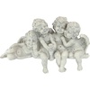 Design Toscano SH380151 Cherub Conclave Shelf Sitter Baby Angel Statue Figurine, 18 Inches Wide, 5 Inches Deep, 12 Inches Tall, Handcast Polyresin, Antique Stone Finish