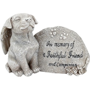 Design Toscano QL593931 Forever in Our Hearts Memorial Dog Statue,greystone
