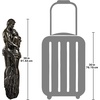 Design Toscano Dance of Desire Modern Couple Wall Sculpture for Bedroom or Bath, 17 inches wide, 23 inches tall, Cast Stone Resin, Bronze Finish(A Moment to Remember)