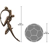 Design Toscano Dance of Desire Modern Couple Wall Sculpture for Bedroom or Bath, 17 inches wide, 23 inches tall, Cast Stone Resin, Bronze Finish(Dance of Desire)