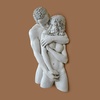 Design Toscano Dance of Desire Modern Couple Wall Sculpture for Bedroom or Bath, 17 inches wide, 23 inches tall, Cast Stone Resin, Bronze Finish(Engulfing Embrace)