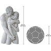 Design Toscano Dance of Desire Modern Couple Wall Sculpture for Bedroom or Bath, 17 inches wide, 23 inches tall, Cast Stone Resin, Bronze Finish(Engulfing Embrace)
