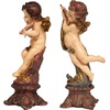 Design Toscano Italian Baroque-Style Musical Cherub Decorative Statues, Set of Two, 10 Inch, Resin, Full Color Finish