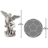 Design Toscano Michael the Archangel Religious Garden Decor Statue, 14 inches wide, 17 inches tall, Cast Stone Resin, Antique Stone Finish